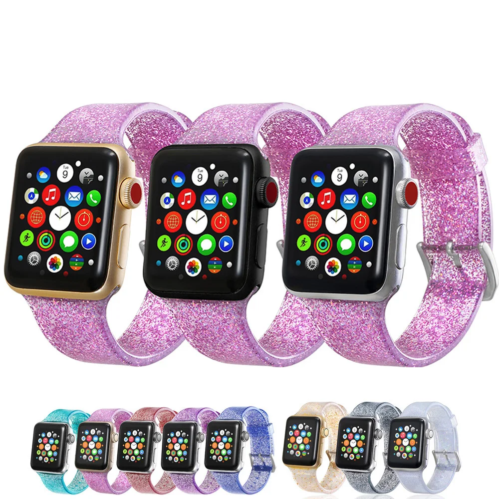 Блестящий ремешок для Apple Watch Band 40 мм 44 мм, силиконовый браслет для iwatch band 38 мм 42 мм, Apple Watch series 6 5 4 3
Блестящий ремешок для Apple Watch Band 40 мм 44 мм, силиконовый браслет для iwatch band 38 мм 42 мм, Apple Watch series 6 5 4 3