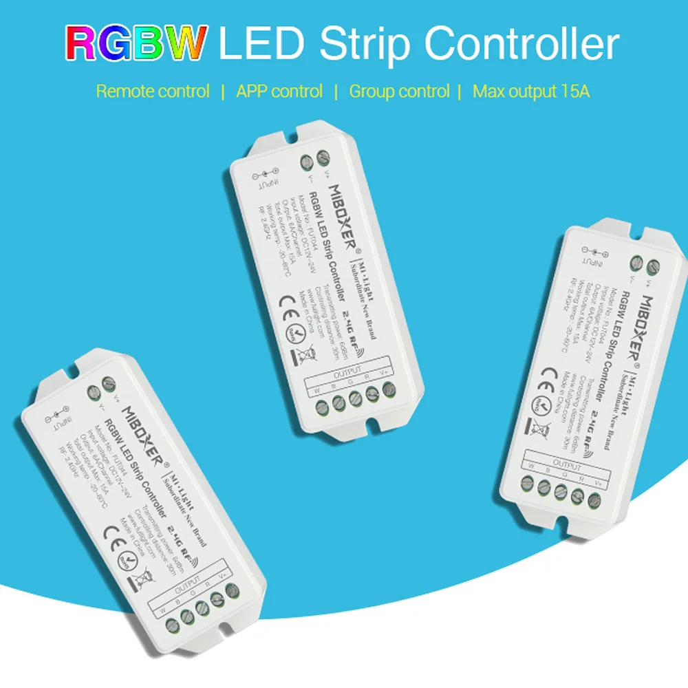 Milight FUT044 New RF RGBW LED Controller 2.4GHz Wireless RF For RGBW RGBWW Led Strip Light Max 15A DC12-24V
Milight FUT044 New RF RGBW LED Controller 2.4GHz Wireless RF For RGBW RGBWW Led Strip Light Max 15A DC12-24V