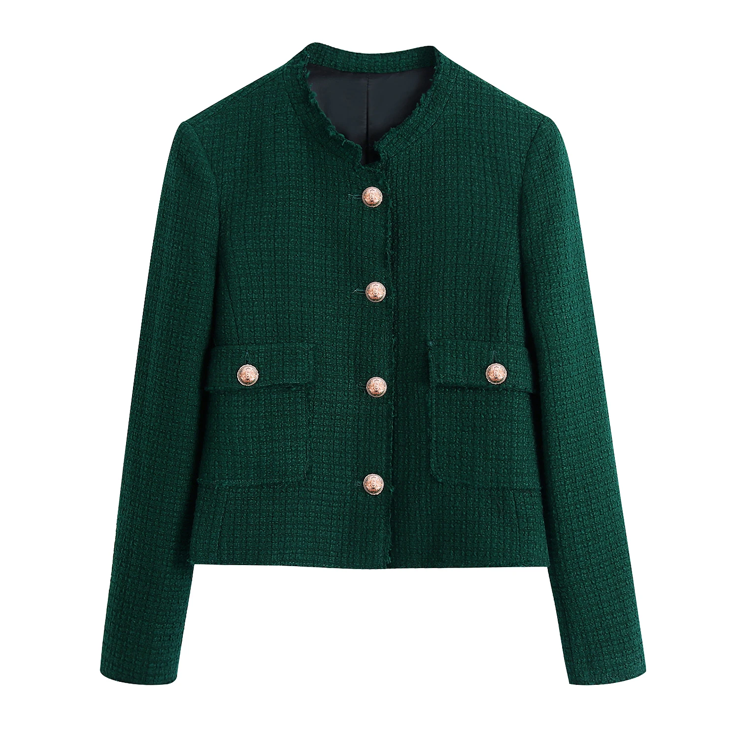 BLSQR Green Elegant Blazers Women O-neck Vintage Chic Crop Outwear Tops Female Single Breasted Pockets Blazer Lady
BLSQR Green Elegant Blazers Women O-neck Vintage Chic Crop Outwear Tops Female Single Breasted Pockets Blazer Lady