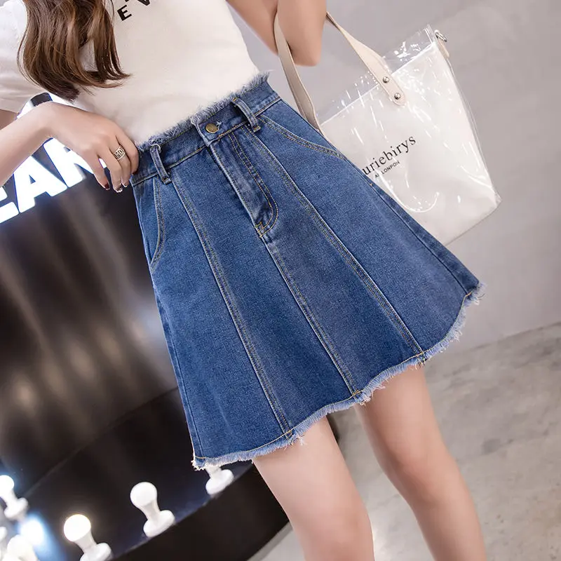 Women Skirts for summer new fashion Korean High Waist Mini Denim Skirt Women clothes Sexy Cute Skirts with Zipper for ladies
Women Skirts for summer new fashion Korean High Waist Mini Denim Skirt Women clothes Sexy Cute Skirts with Zipper for ladies