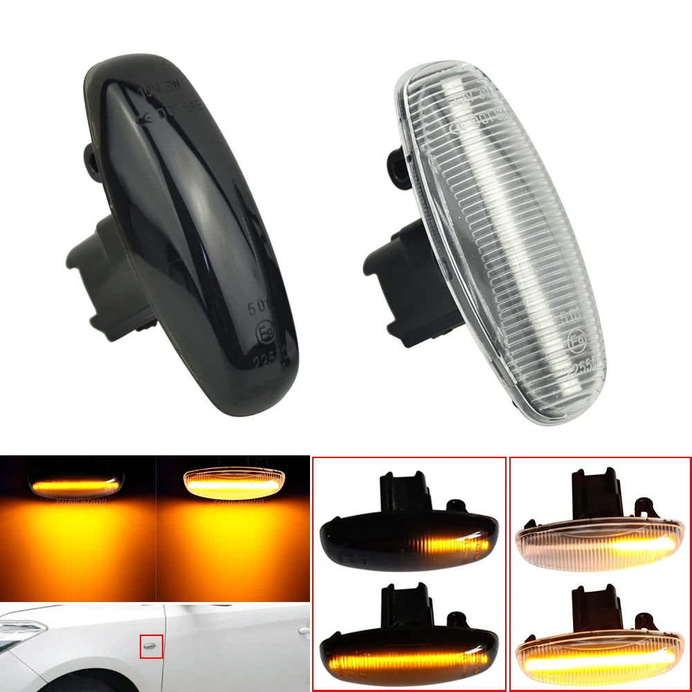 

For Toyota Yaris Vios 2014 2015 2016 2017 2018 2019 LED Dynamic Turn Signal Side Marker Light Flowing Sequential Lamp Indicator