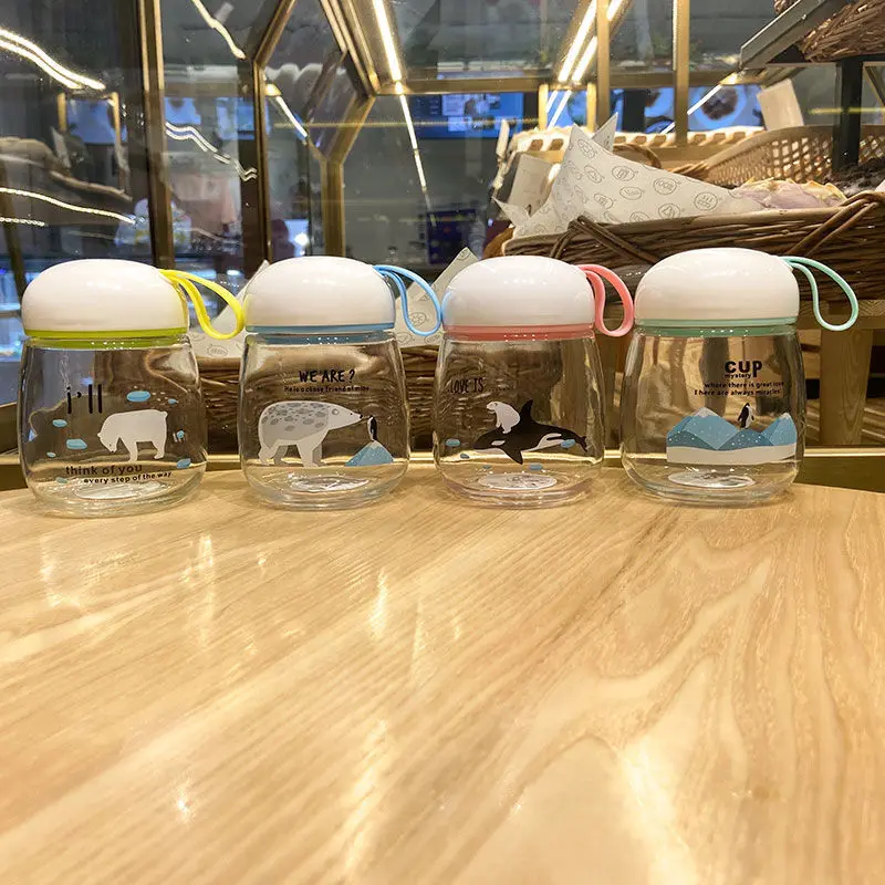 Water cup portable glass high temperature resistant cute cartoon handy cup fresh student cup
Water cup portable glass high temperature resistant cute cartoon handy cup fresh student cup
