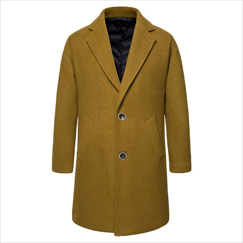 2021 New Hot Sale Mens Long Slim Casual Coat Solid Two Button Woolen Trench Coat
2021 New Hot Sale Mens Long Slim Casual Coat Solid Two Button Woolen Trench Coat
