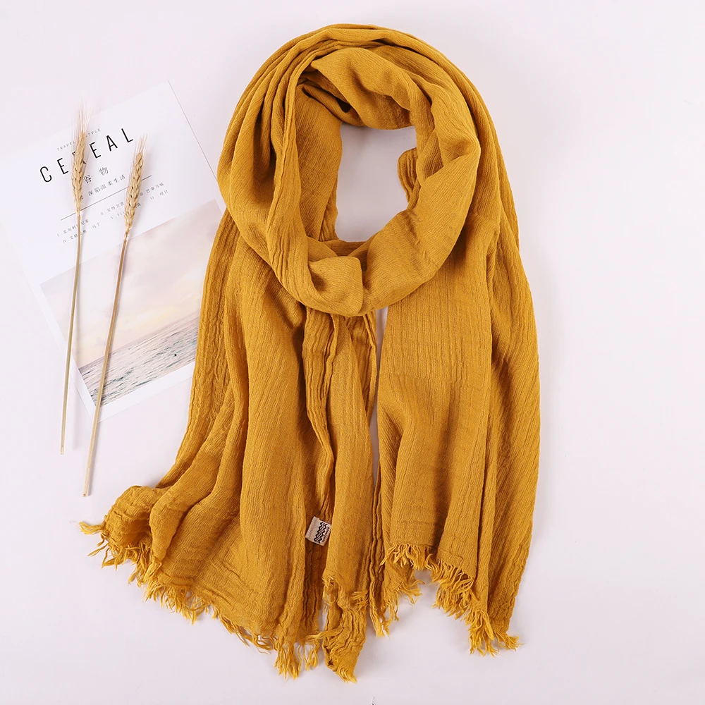 JTVOVO 2021 New 80x190CM 13 Colors Solid Color Folds Raw Edge Cotton And Linen Women's Scarf Shawl Muslim Hijab Turban Headscarf
JTVOVO 2021 New 80x190CM 13 Colors Solid Color Folds Raw Edge Cotton And Linen Women's Scarf Shawl Muslim Hijab Turban Headscarf