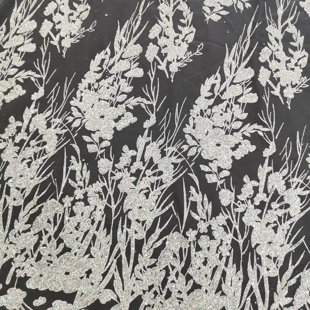 White Glitter Bridal Wedding Lace Fabric New Style Shining Dress Material With Sequins Dural Making Flower Pattern For Clothing
White Glitter Bridal Wedding Lace Fabric New Style Shining Dress Material With Sequins Dural Making Flower Pattern For Clothing
