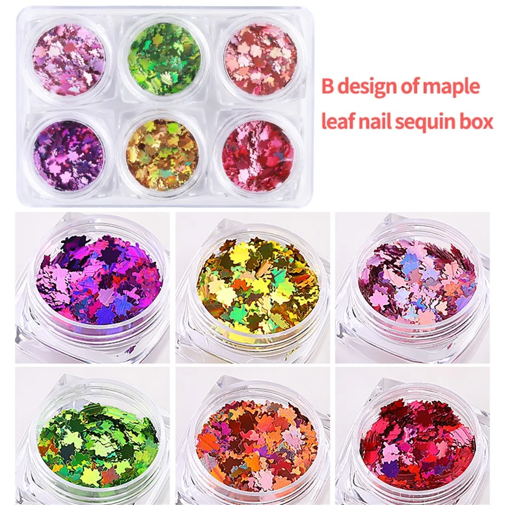 Holographic Nail Glitter Sequins Irregular Mixed Color 3D Thin Maple Leaf Pattern DIY Nail Decoration Accessories
Holographic Nail Glitter Sequins Irregular Mixed Color 3D Thin Maple Leaf Pattern DIY Nail Decoration Accessories