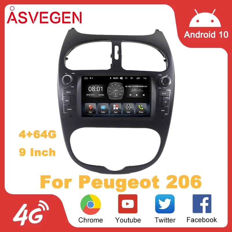Android 10 Car Multimedia Player For Peugeot 206 With 64G GPS Navigation Head Unit BT Touch Screen Stereo Player
Android 10 Car Multimedia Player For Peugeot 206 With 64G GPS Navigation Head Unit BT Touch Screen Stereo Player