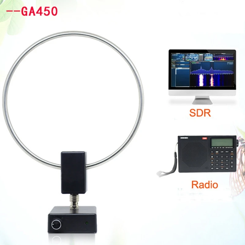 GA-450 GA450 Loop Antenna SDR Short Medium Wave Radio Antenna SW 2.30-30MHz MW 522-1710KHz
GA-450 GA450 Loop Antenna SDR Short Medium Wave Radio Antenna SW 2.30-30MHz MW 522-1710KHz