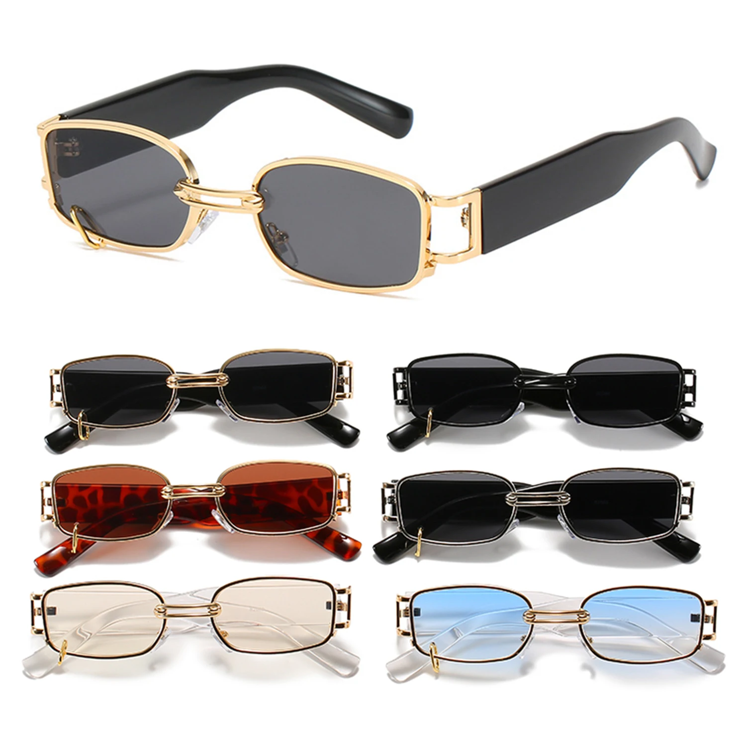 Punk Sunglasses Fashion Small Rectangle INS Super Popular Women Men Luxury Sunglasses Vintage Metal Frame Shades UV400 Eyewear
Punk Sunglasses Fashion Small Rectangle INS Super Popular Women Men Luxury Sunglasses Vintage Metal Frame Shades UV400 Eyewear