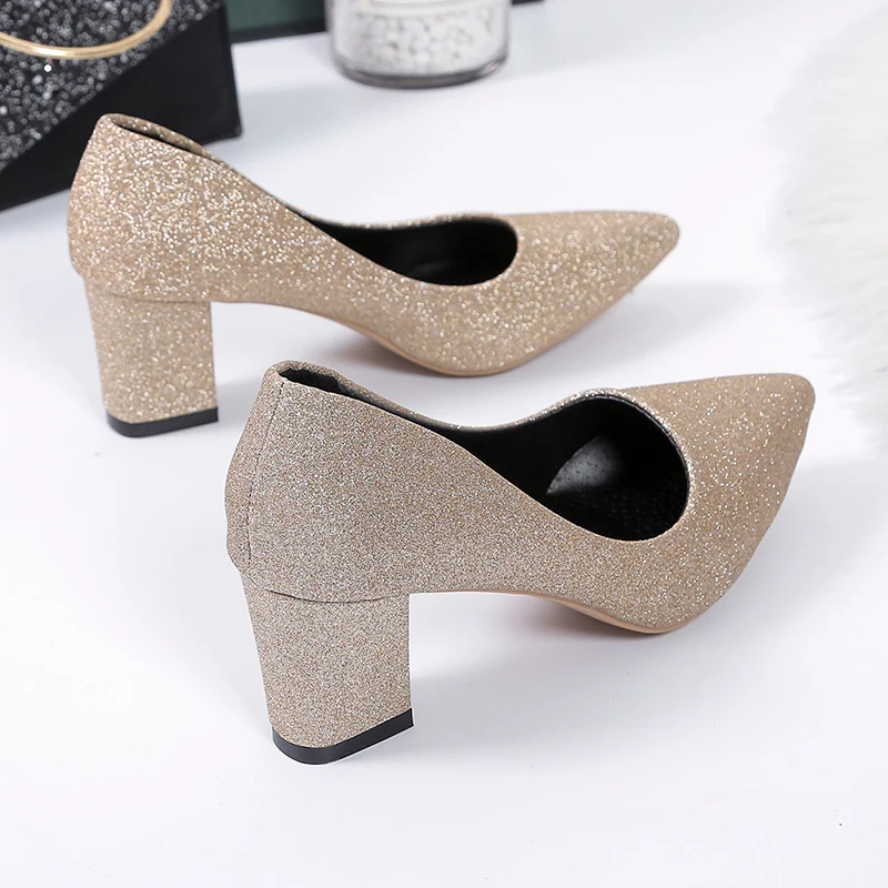 New Fashion Women's High Heels Sexy Bride Party Mid Heel Pointed Toe Shallow Mouth High Heel Shoes Women Shoes Zapatos De Mujer
New Fashion Women's High Heels Sexy Bride Party Mid Heel Pointed Toe Shallow Mouth High Heel Shoes Women Shoes Zapatos De Mujer