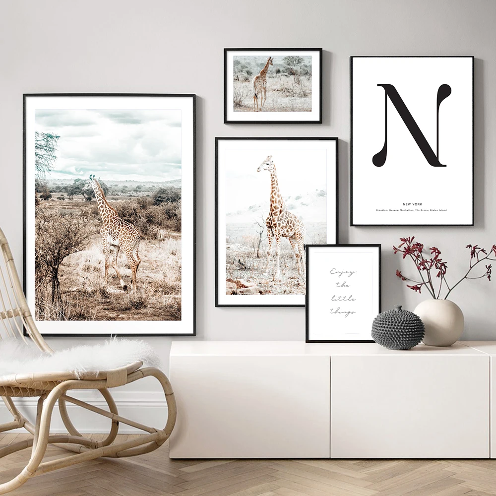 Animals Giraffe Photograph Poster Nordic Canvas Print Nature Landscape Wall Art Painting Scandinavian Home Decoration Picture
Animals Giraffe Photograph Poster Nordic Canvas Print Nature Landscape Wall Art Painting Scandinavian Home Decoration Picture