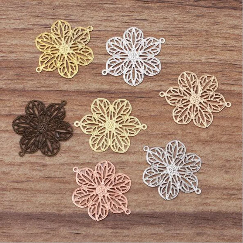 50pcs/lot 20x26mm Flower Spacer Motif Hollow Charms Pendant Double Hole Connector for DIY Necklace Jewelry Findings Making
50pcs/lot 20x26mm Flower Spacer Motif Hollow Charms Pendant Double Hole Connector for DIY Necklace Jewelry Findings Making