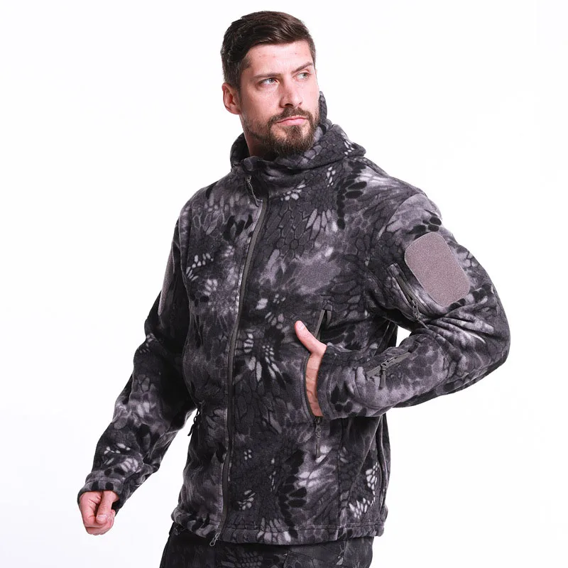 

ESDY Men Outdoor Winter Military Tactical Jacket Polar Fleece Thermal Camouflage Heated Coats Climbing Skiing Training Jackets
