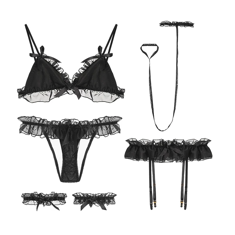 Leechee New Erotic lingerie feminine temptation princess garter lace three-point suit cute girl
Leechee New Erotic lingerie feminine temptation princess garter lace three-point suit cute girl