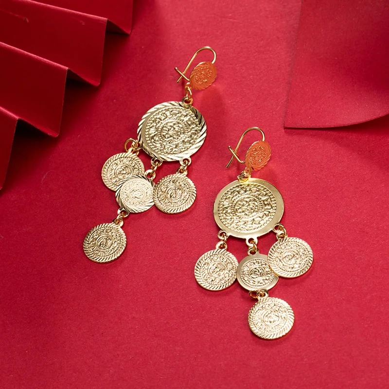 Dubai Gold Color Earrings 24K For Women Wedding Jewelry Women's Earrings For Girls Bridal Wife Gifts African Dubai French
Dubai Gold Color Earrings 24K For Women Wedding Jewelry Women's Earrings For Girls Bridal Wife Gifts African Dubai French