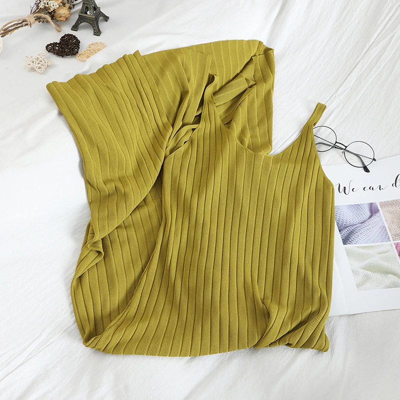 Summer Thin Knit Dress Women Sweet Slim V-Neck Sleeveless Splited Long dresses All-Match Mid-Calf Spaghetti Strap bodycon dress
Summer Thin Knit Dress Women Sweet Slim V-Neck Sleeveless Splited Long dresses All-Match Mid-Calf Spaghetti Strap bodycon dress