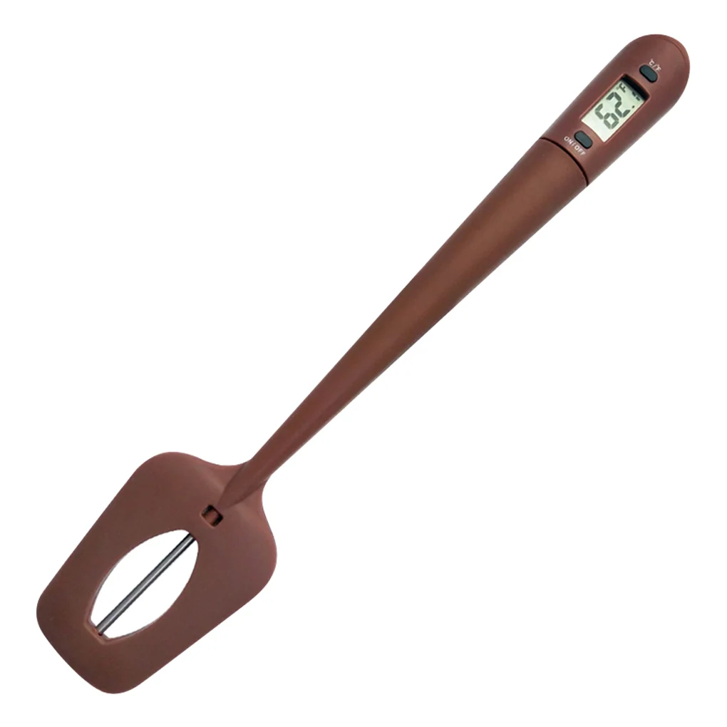 Spatula Thermometer Stirrer Silicone Scraper with Electronic Digital Probe Meter for Cream Sauce Chocolate
Spatula Thermometer Stirrer Silicone Scraper with Electronic Digital Probe Meter for Cream Sauce Chocolate