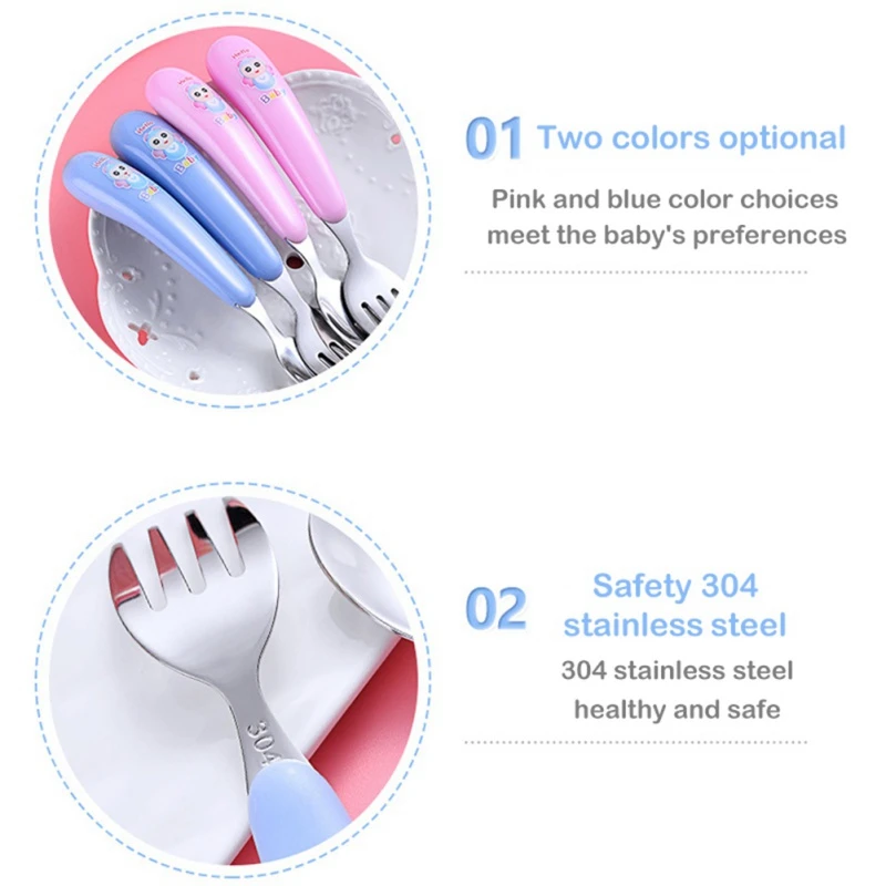Child Toddler Cute Cartoon Cutlery Stainless Fork Spoon Infant Baby Feeding Utensils
Child Toddler Cute Cartoon Cutlery Stainless Fork Spoon Infant Baby Feeding Utensils