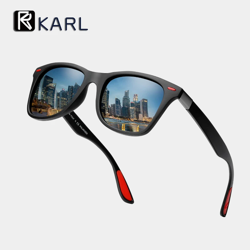 Солнцезащитные очки Квадратные для мужчин и женщин поляризационные зеркальные в