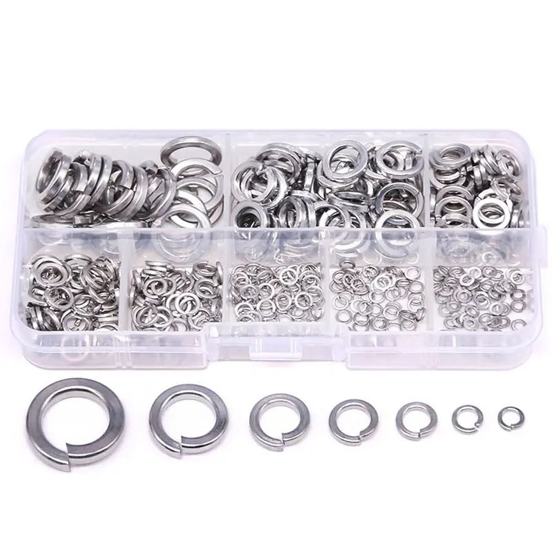 New Spring Lock Washer,304 Stainless Steel Spring Lock Washer Assortment Set (410-Pcs,8-Size)
New Spring Lock Washer,304 Stainless Steel Spring Lock Washer Assortment Set (410-Pcs,8-Size)