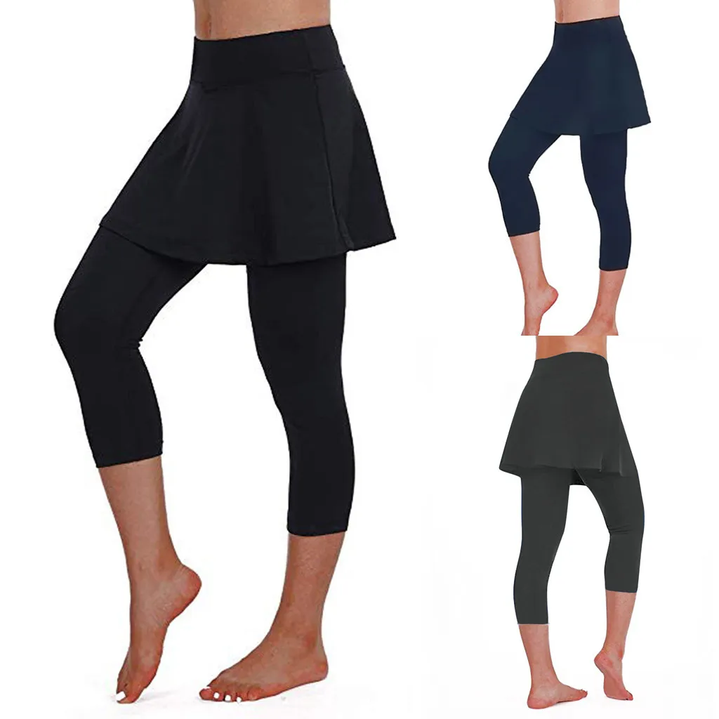 4 # для женщин с высокой талией Maillot De Bain Femme Повседневная юбка леггинсы брюки