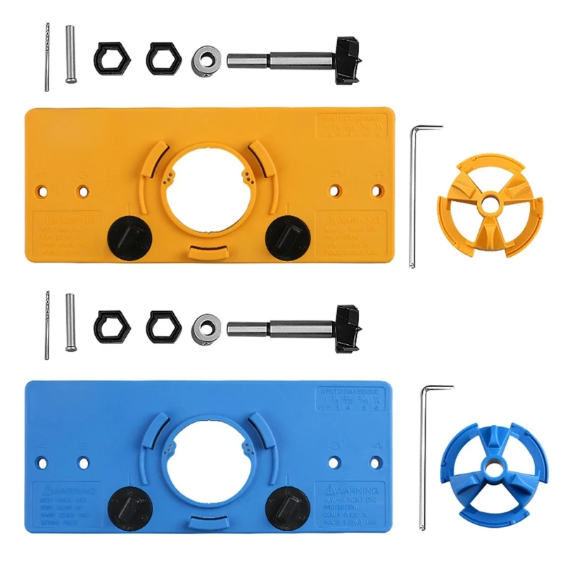 1set Concealed 35MM Cup Style Hinge Jig Boring Hole Drill Wood Cutter Carpenter Guide Woodworking DIY Tool Yellow/Blue
1set Concealed 35MM Cup Style Hinge Jig Boring Hole Drill Wood Cutter Carpenter Guide Woodworking DIY Tool Yellow/Blue