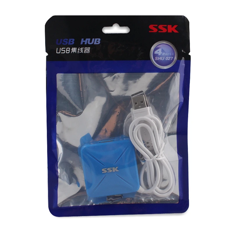 SSK SHU027 USB2.0 HUB One for Four 4-Port HUB Computer Compatible System: Windows XP/ Vista/7, Linux2.4, Mac OS 9.1 or Higher
SSK SHU027 USB2.0 HUB One for Four 4-Port HUB Computer Compatible System: Windows XP/ Vista/7, Linux2.4, Mac OS 9.1 or Higher