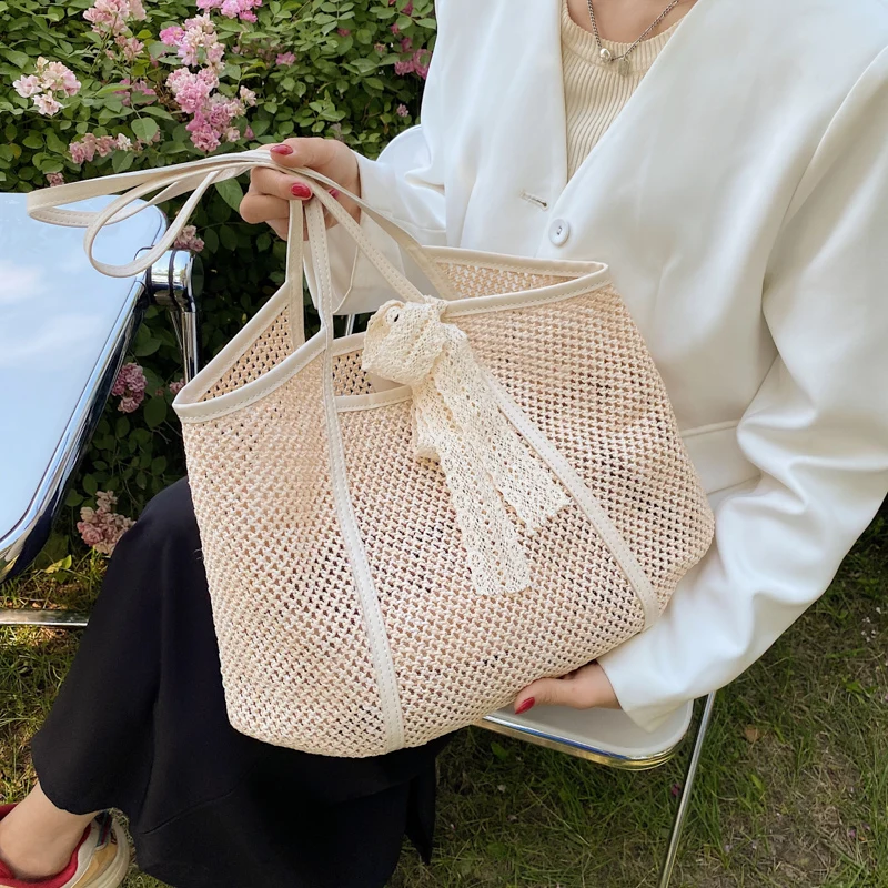 Винтажная Соломенная женская сумка на плечо с вырезами, богемный кружевной саквояж с бантом, Соломенная пляжная сумочка для покупок для жен...
Винтажная Соломенная женская сумка на плечо с вырезами, богемный кружевной саквояж с бантом, Соломенная пляжная сумочка для покупок для жен...