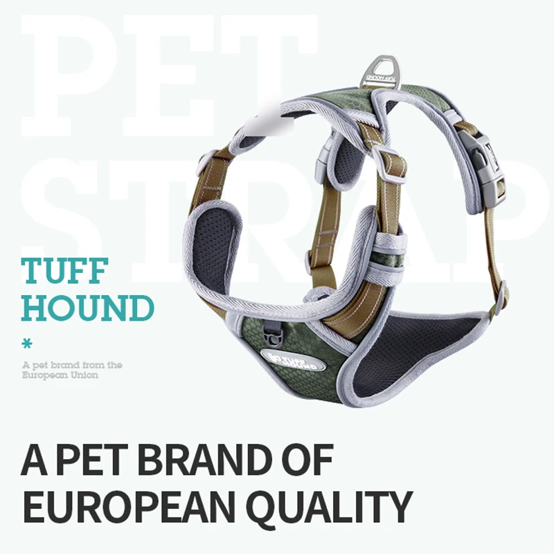 TUFF HOUND Dog Harness Reflective Nylon No Pull Adjustable Dog Vest Walking Lead for Polyester Mesh Harness for Small Medium Dog 
TUFF HOUND Dog Harness Reflective Nylon No Pull Adjustable Dog Vest Walking Lead for Polyester Mesh Harness for Small Medium Dog