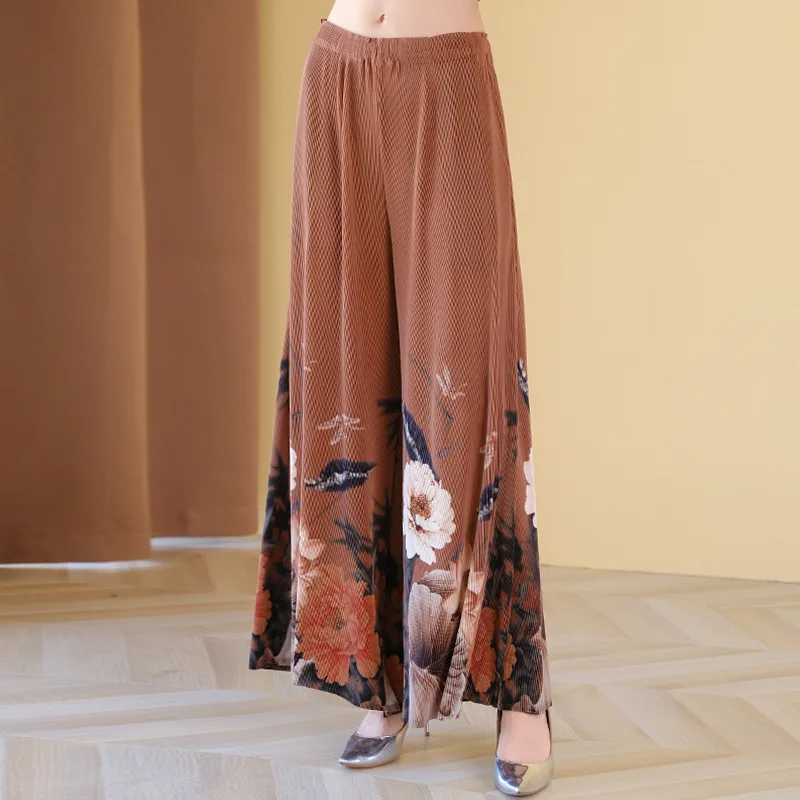 Women Pants Stretch Miyake Pleated Elastic Waist 2020 Autumn Printed Loose Vintage Wide Leg Pants For Women 45-75kg
Women Pants Stretch Miyake Pleated Elastic Waist 2020 Autumn Printed Loose Vintage Wide Leg Pants For Women 45-75kg