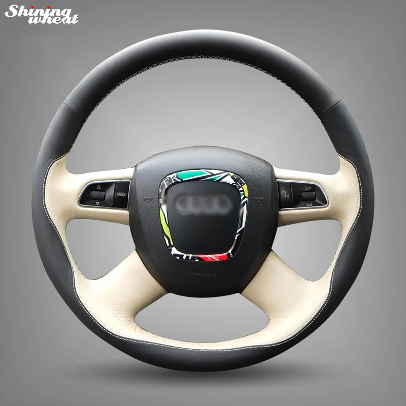 Black Beige Leather Steering Wheel Cover for Audi Old A4 B7 B8 A6 C6 2004-2011 Q5 2008-2012 Q7 2005-2011
Black Beige Leather Steering Wheel Cover for Audi Old A4 B7 B8 A6 C6 2004-2011 Q5 2008-2012 Q7 2005-2011