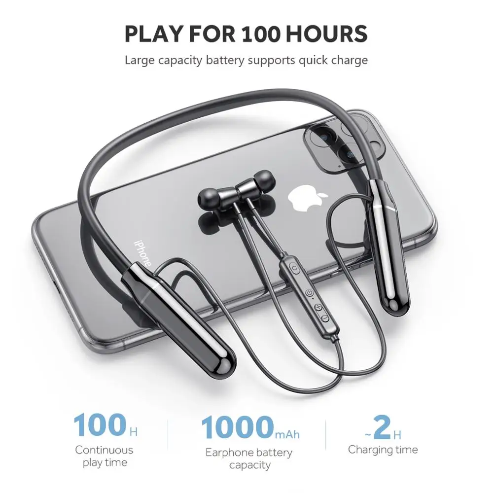 A10 Wireless Bluetooth Earphone Hanging Neck Sports Waterproof Stereo Noise Reduction Headsets Ultra Long Standby Battery Life
A10 Wireless Bluetooth Earphone Hanging Neck Sports Waterproof Stereo Noise Reduction Headsets Ultra Long Standby Battery Life