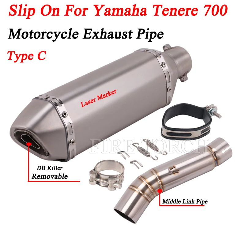 Слипоны для YAMAHA Tenere700 XTZ700 2019 2020 2021 система сброса выхлопных газов мотоцикла