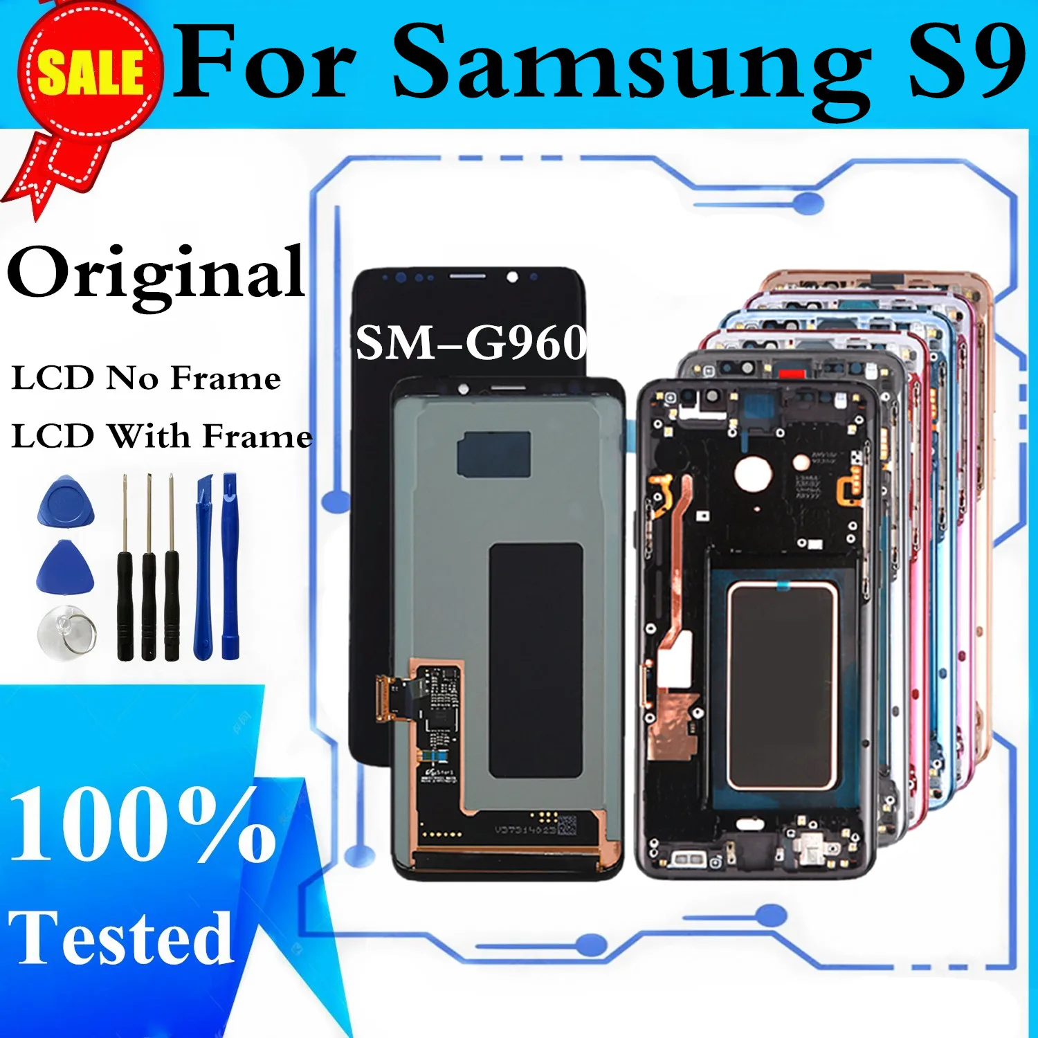 Original S9 AMOLED For SAMSUNG Galaxy S9 G960 LCD Display Touch Screen Digitizer For S9 Plus G960 G965 Replacement Repair Parts
Original S9 AMOLED For SAMSUNG Galaxy S9 G960 LCD Display Touch Screen Digitizer For S9 Plus G960 G965 Replacement Repair Parts