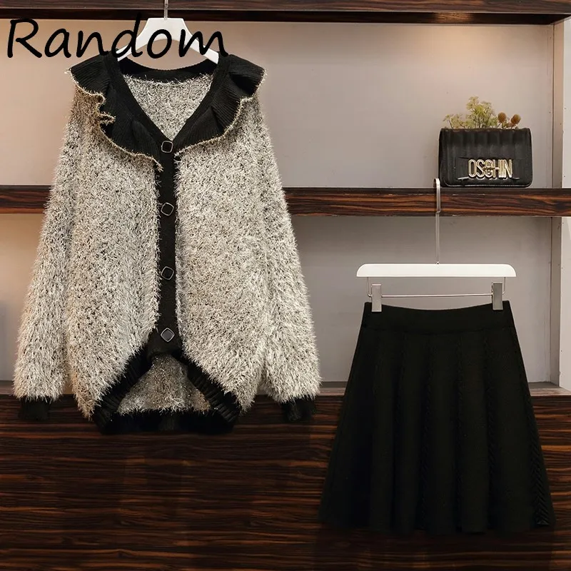 Plus Size 4XL Women Knit Plaid Suit Plush Cardigan Sweater Top And Mini Skirt Two Piece Set 2021 Winter Sweet Clothing Outfits
Plus Size 4XL Women Knit Plaid Suit Plush Cardigan Sweater Top And Mini Skirt Two Piece Set 2021 Winter Sweet Clothing Outfits