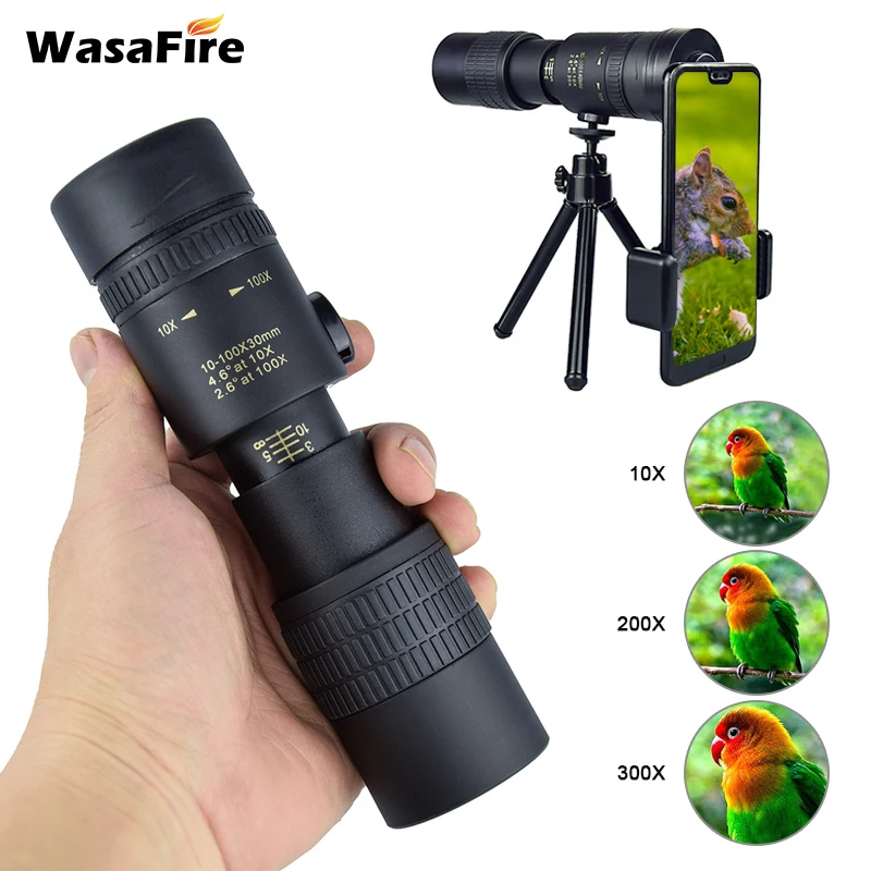 Телескоп 4K 10-300x40 мм Super HD с зумом, монокулярный Карманный телескоп со штативом и регулируемым зажимом
Телескоп 4K 10-300x40 мм Super HD с зумом, монокулярный Карманный телескоп со штативом и регулируемым зажимом