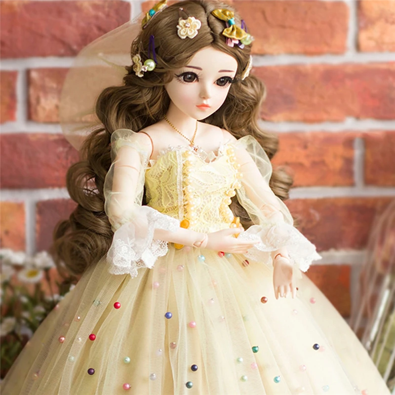 BJD 1/3 куклы для девочек с одеждой парики обувь Макияж Красота игрушки силиконовые