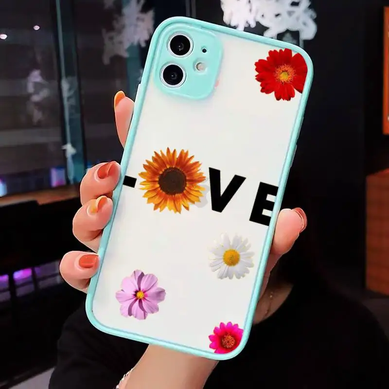 Cute cartoon daisy flower Phone Cases Matte transparent For blue iPhone 12 Mini 11 Pro XR XS Max 7 8 Plus X Back Cover
Cute cartoon daisy flower Phone Cases Matte transparent For blue iPhone 12 Mini 11 Pro XR XS Max 7 8 Plus X Back Cover