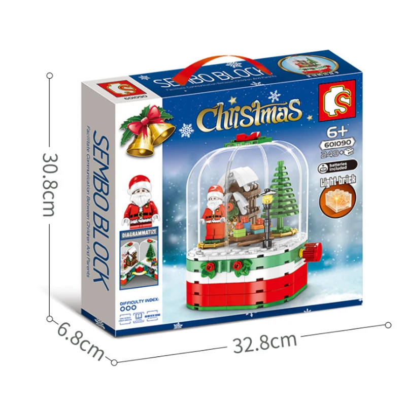 New 249 PCS ABS Plastic Christmas Hut Sets Creativity Building Blocks Toy Rotating Christmas Gifts For Kids Children's Toys
New 249 PCS ABS Plastic Christmas Hut Sets Creativity Building Blocks Toy Rotating Christmas Gifts For Kids Children's Toys