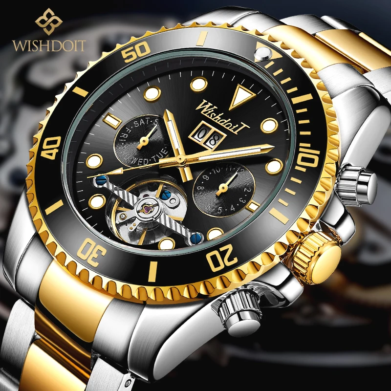2021 New WISHDOIT Men's Mechanical Watch Brand Luxury Automatic Watch Men's Stainless Steel Waterproof Fashion Business Watch
2021 New WISHDOIT Men's Mechanical Watch Brand Luxury Automatic Watch Men's Stainless Steel Waterproof Fashion Business Watch