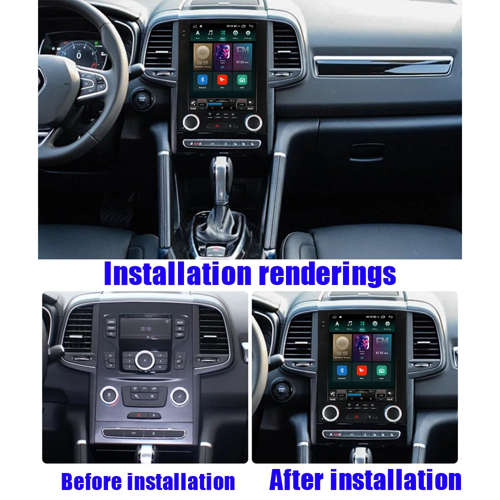 Автомобильный Gps-навигатор в стиле Tesla для Renault Koleos 2016 2017 2018 GPS-навигация
