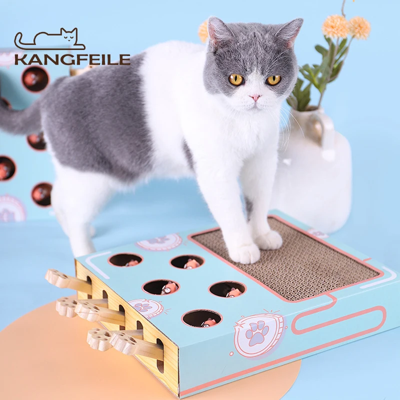 KANGFEILE Cat Toy Chase Hunt Mouse Cat Game Box 3 In 1 Scratcher Funny Cat Stick Cats Hit Gophers Interactive Maze Tease Toy
KANGFEILE Cat Toy Chase Hunt Mouse Cat Game Box 3 In 1 Scratcher Funny Cat Stick Cats Hit Gophers Interactive Maze Tease Toy