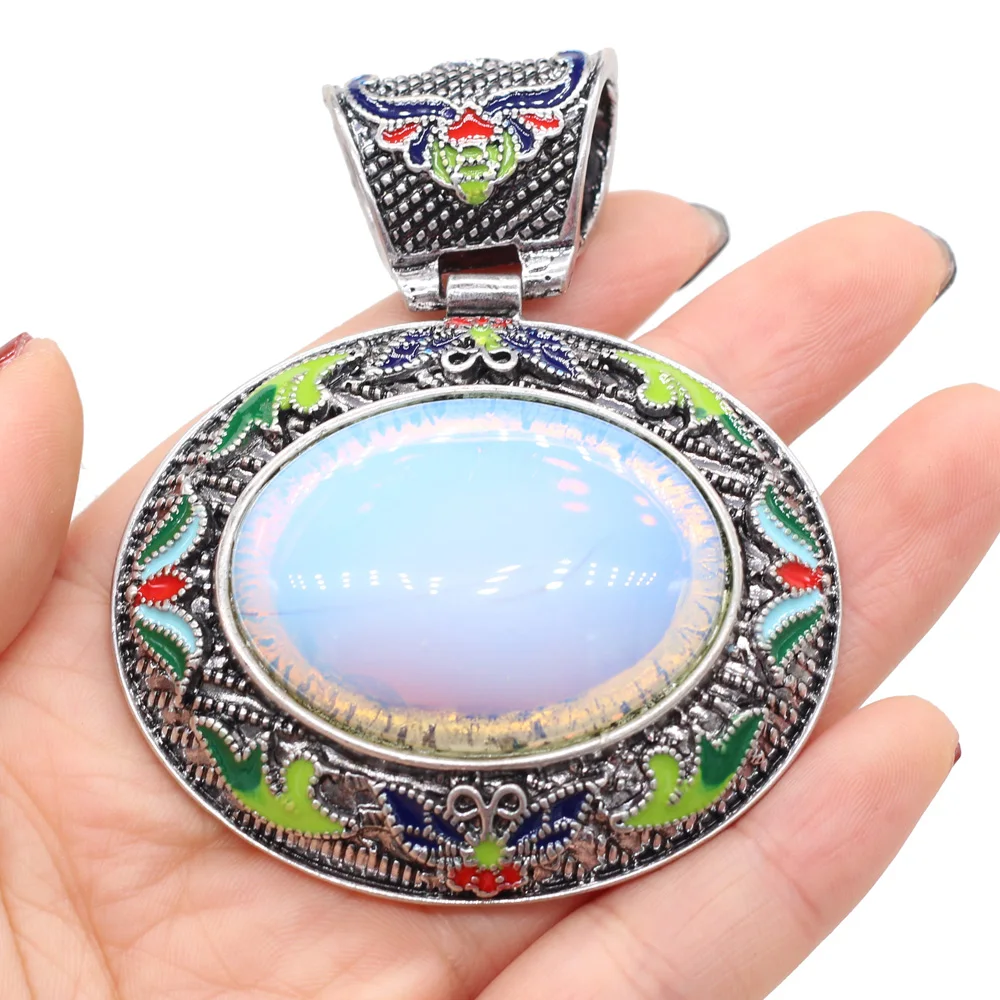 Natural Stone Pendants Retro Oval Alloy Pendant Crystal Agates Stone Pendant Charms for Jewelry Making Necklace Bracelet Gift
Natural Stone Pendants Retro Oval Alloy Pendant Crystal Agates Stone Pendant Charms for Jewelry Making Necklace Bracelet Gift