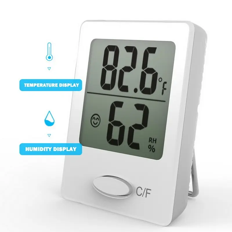 LCD Electronic Digital Temperature Humidity Meter Indoor Outdoor Thermometer Hygrometer Weather Station Clock 1Pc
LCD Electronic Digital Temperature Humidity Meter Indoor Outdoor Thermometer Hygrometer Weather Station Clock 1Pc