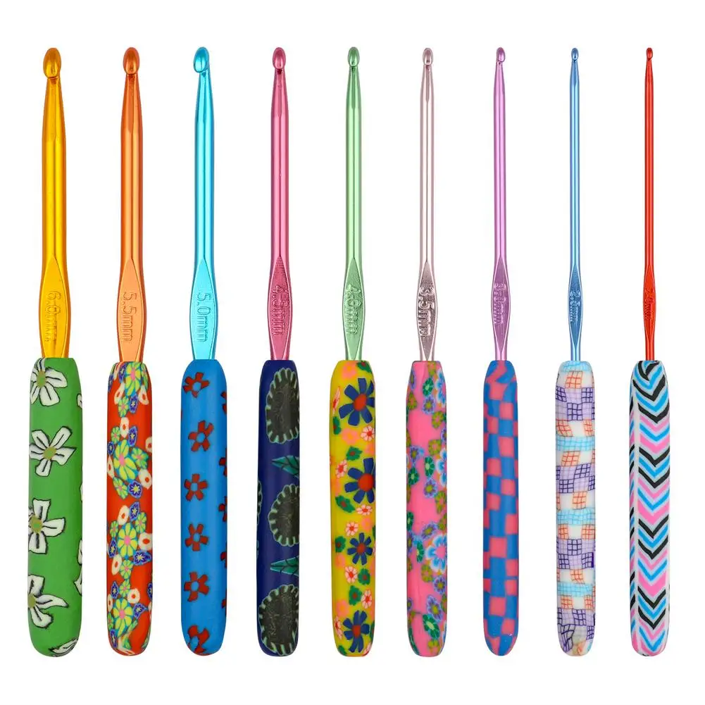 Warm Crochet Hooks 9pcs Art Aluminum Ergonomic Handle Crochet Needles Comfortable Smooth Crochet Hook Needle for Handmade DIY Cr
Warm Crochet Hooks 9pcs Art Aluminum Ergonomic Handle Crochet Needles Comfortable Smooth Crochet Hook Needle for Handmade DIY Cr
