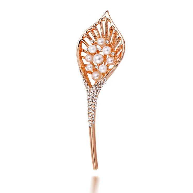 Elegant Rose Golden/Silver Color White Simulated Pearl Calla lily Flower Brooches For Women Classic Jewelry
Elegant Rose Golden/Silver Color White Simulated Pearl Calla lily Flower Brooches For Women Classic Jewelry