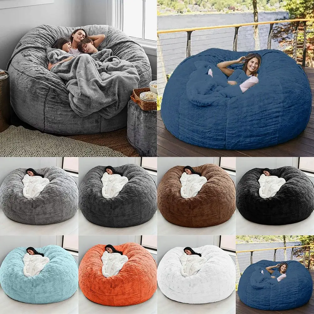 Soft Round Faux Fur Bean Bag Chairs Bean Bag Cover Giant Fur Bean Bag Furniture Bags For (No Filler! No Liner Bag!)
Soft Round Faux Fur Bean Bag Chairs Bean Bag Cover Giant Fur Bean Bag Furniture Bags For (No Filler! No Liner Bag!)