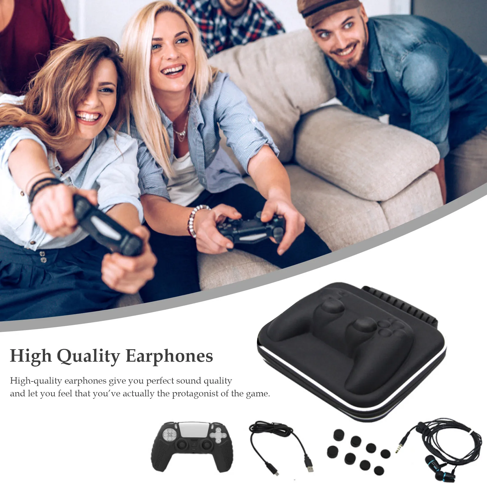EVA Storage Bag Carrying Case For Sony PS5 DualSense Controller Housing Shell Shockproof Protective Cover For PS5 Gamepad
EVA Storage Bag Carrying Case For Sony PS5 DualSense Controller Housing Shell Shockproof Protective Cover For PS5 Gamepad