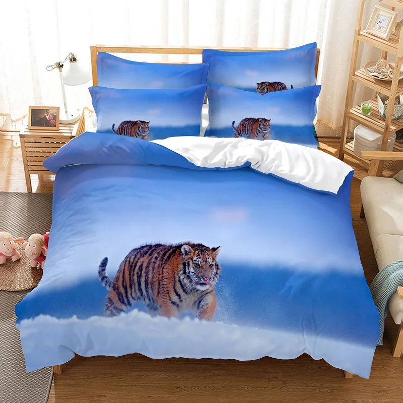 Tiger Walking on The Snow Duvet Cover Set 3d Digital Printing Bed Linen Fashion Design Comforter Cover Bedding Sets Bed Set
Tiger Walking on The Snow Duvet Cover Set 3d Digital Printing Bed Linen Fashion Design Comforter Cover Bedding Sets Bed Set
