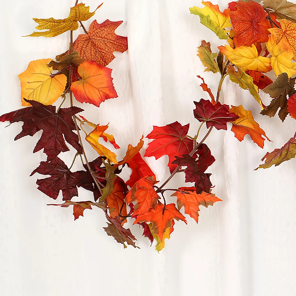 2PCS Autumn Leaves Garland Fall Hanging Vines Plant Artificial Maple Leaf for Garden Thanksgiving Halloween Party Doorway
2PCS Autumn Leaves Garland Fall Hanging Vines Plant Artificial Maple Leaf for Garden Thanksgiving Halloween Party Doorway